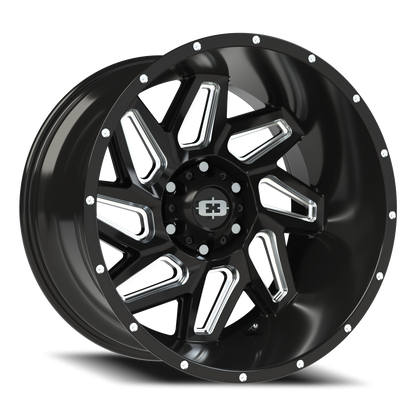 Vision Spyder 20X12 Gloss Black Milled Spoke Wheel