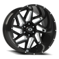 Vision Spyder 22X10 Gloss Black Milled Spoke Wheel