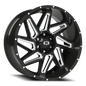 Vision Spyder 22X10 Gloss Black Milled Spoke Wheel