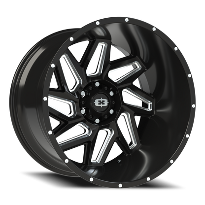 Vision Spyder 22X14 Gloss Black Milled Spoke Wheel