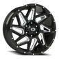 Vision Spyder 20X9 Gloss Black Milled Spoke Wheel
