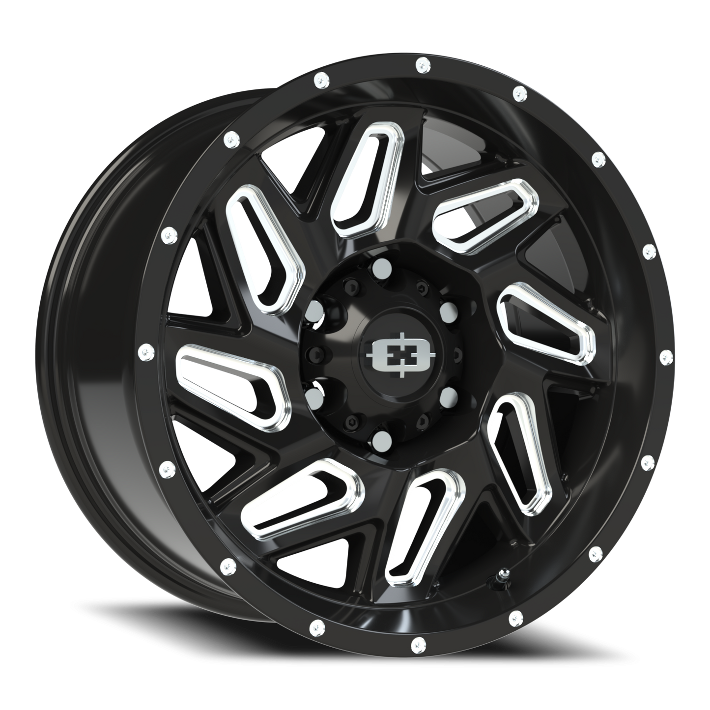 Vision Spyder 17X9 Gloss Black Milled Spoke Wheel