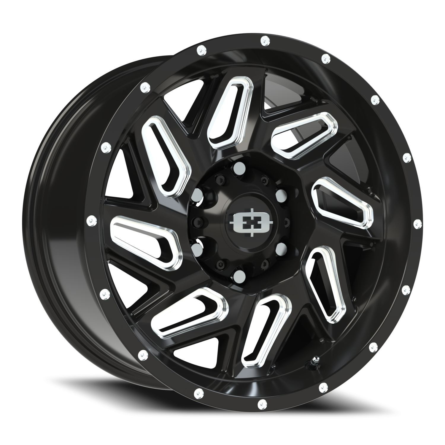 Vision Spyder 17X9 Gloss Black Milled Spoke Wheel