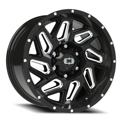 Vision Spyder 17X9 Gloss Black Milled Spoke Wheel