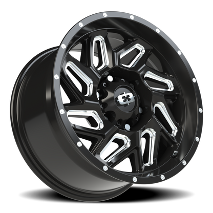 Vision Spyder 17X9 Gloss Black Milled Spoke Wheel