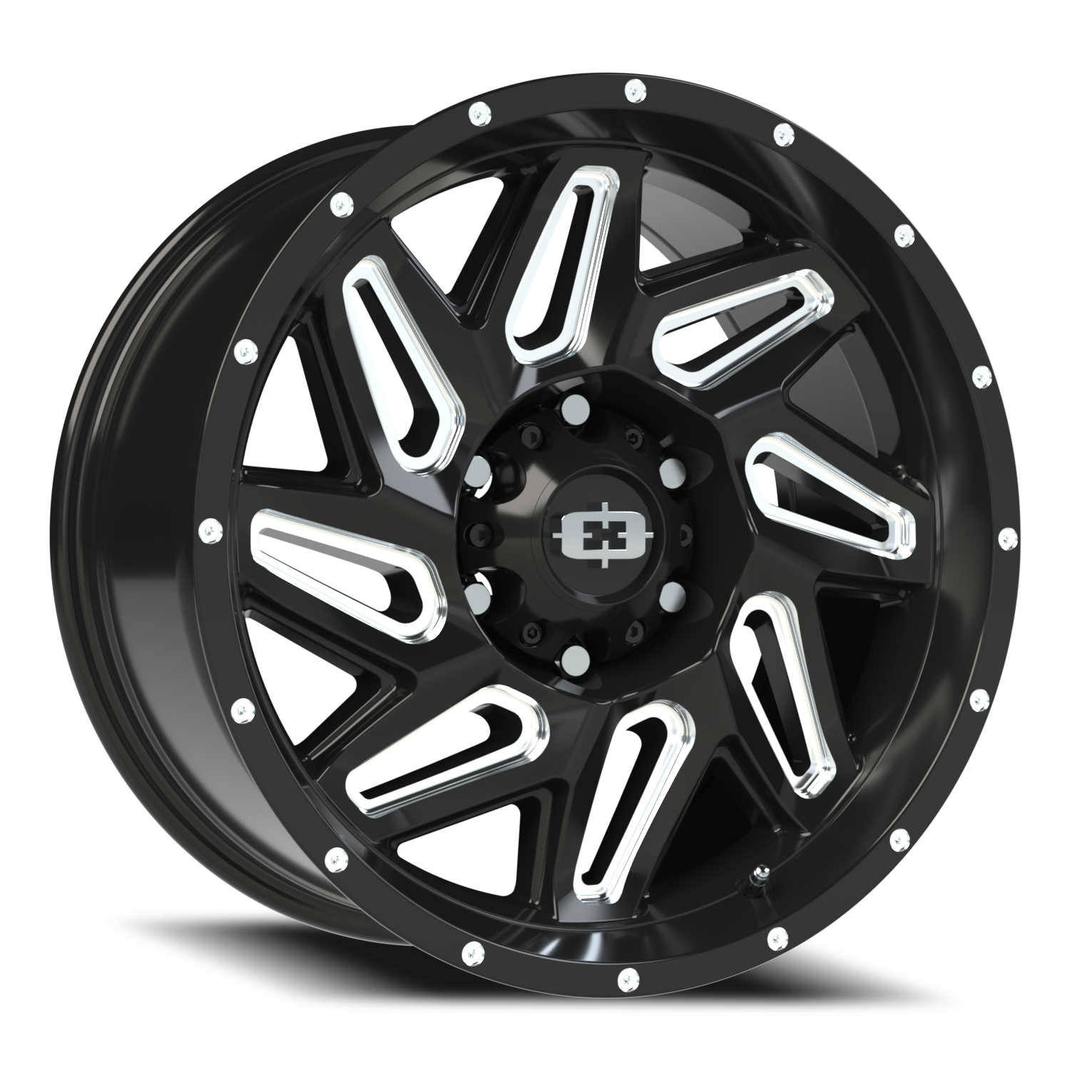 Vision Spyder 18X9 Gloss Black Milled Spoke Wheel
