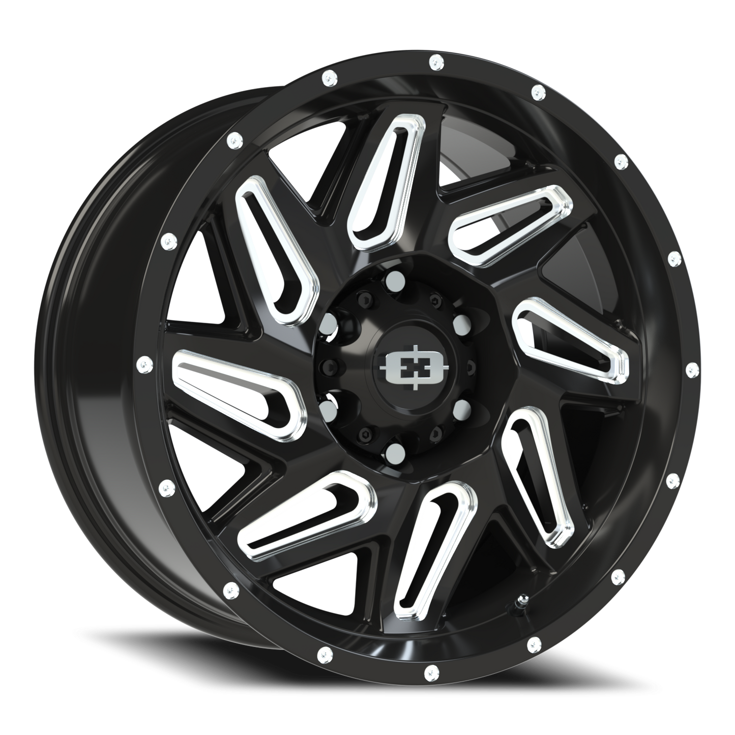 Vision Spyder 18X9 Gloss Black Milled Spoke Wheel