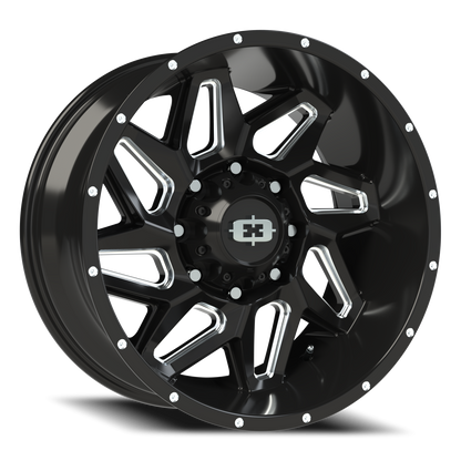 Vision Spyder 20X10 Gloss Black Milled Spoke Wheel