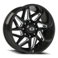 Vision Spyder 22X10 Gloss Black Milled Spoke Wheel