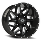 Vision Spyder 20X9 Gloss Black Milled Spoke Wheel
