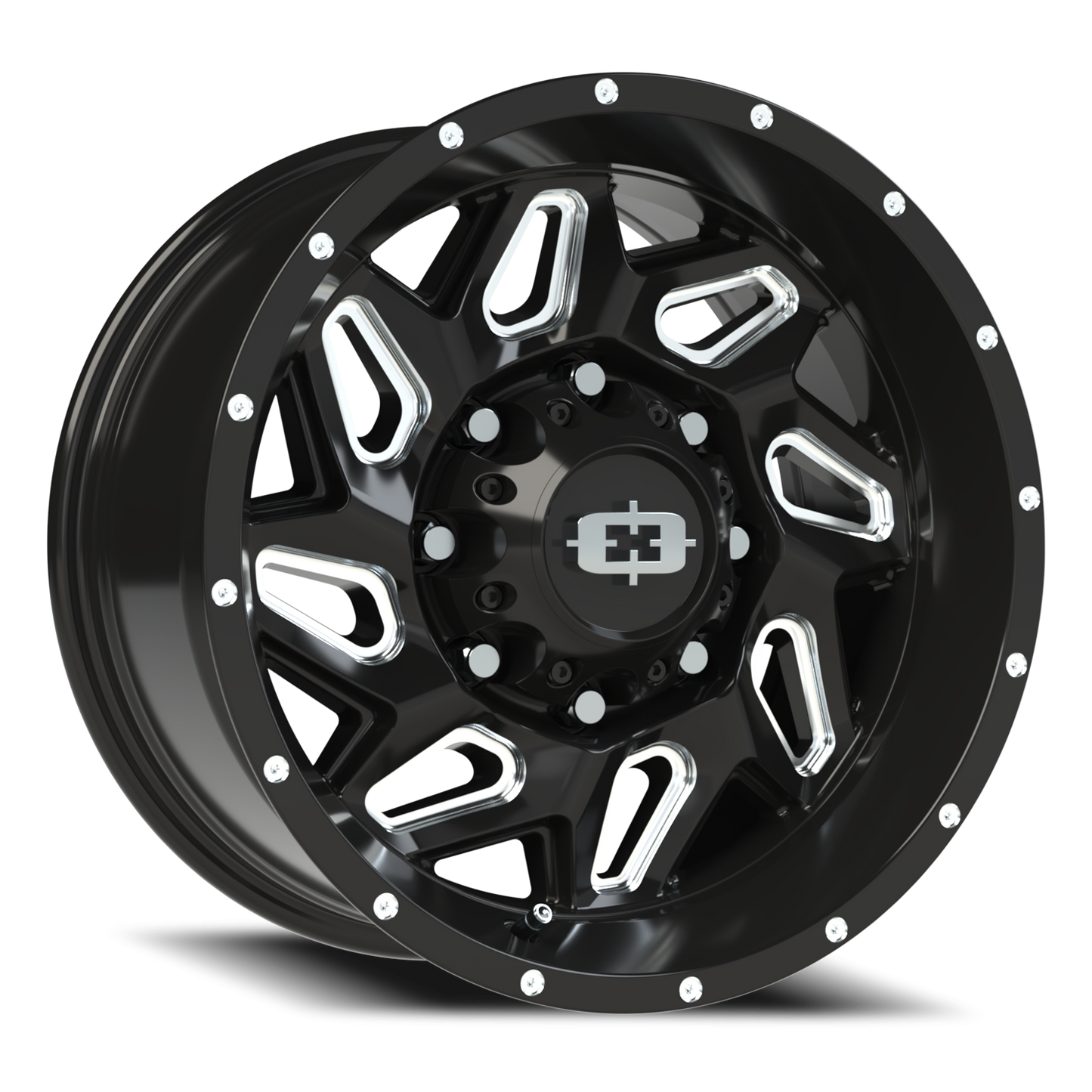 Vision Spyder 17X9 Gloss Black Milled Spoke Wheel