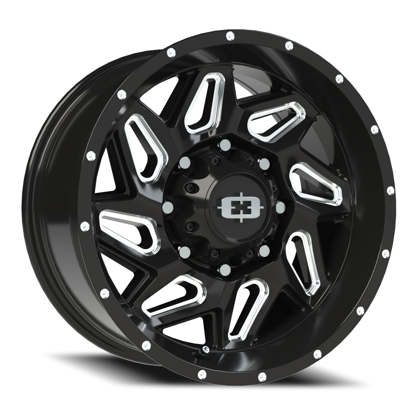 Vision Spyder 18X9 Gloss Black Milled Spoke Wheel