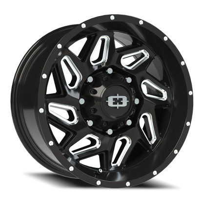 Vision Spyder 18X9 Gloss Black Milled Spoke Wheel