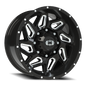 Vision Spyder 18X9 Gloss Black Milled Spoke Wheel