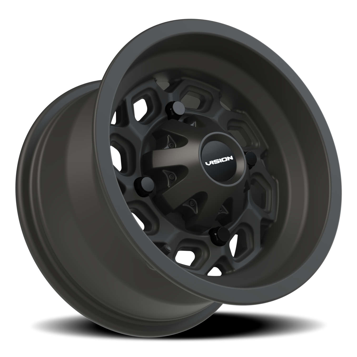 Vision Spyder 12X7 Matte Black Wheel