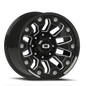 Vision Whl 20X9 Gloss Black Milled Spoke with Black Bolt Inserts Wheel