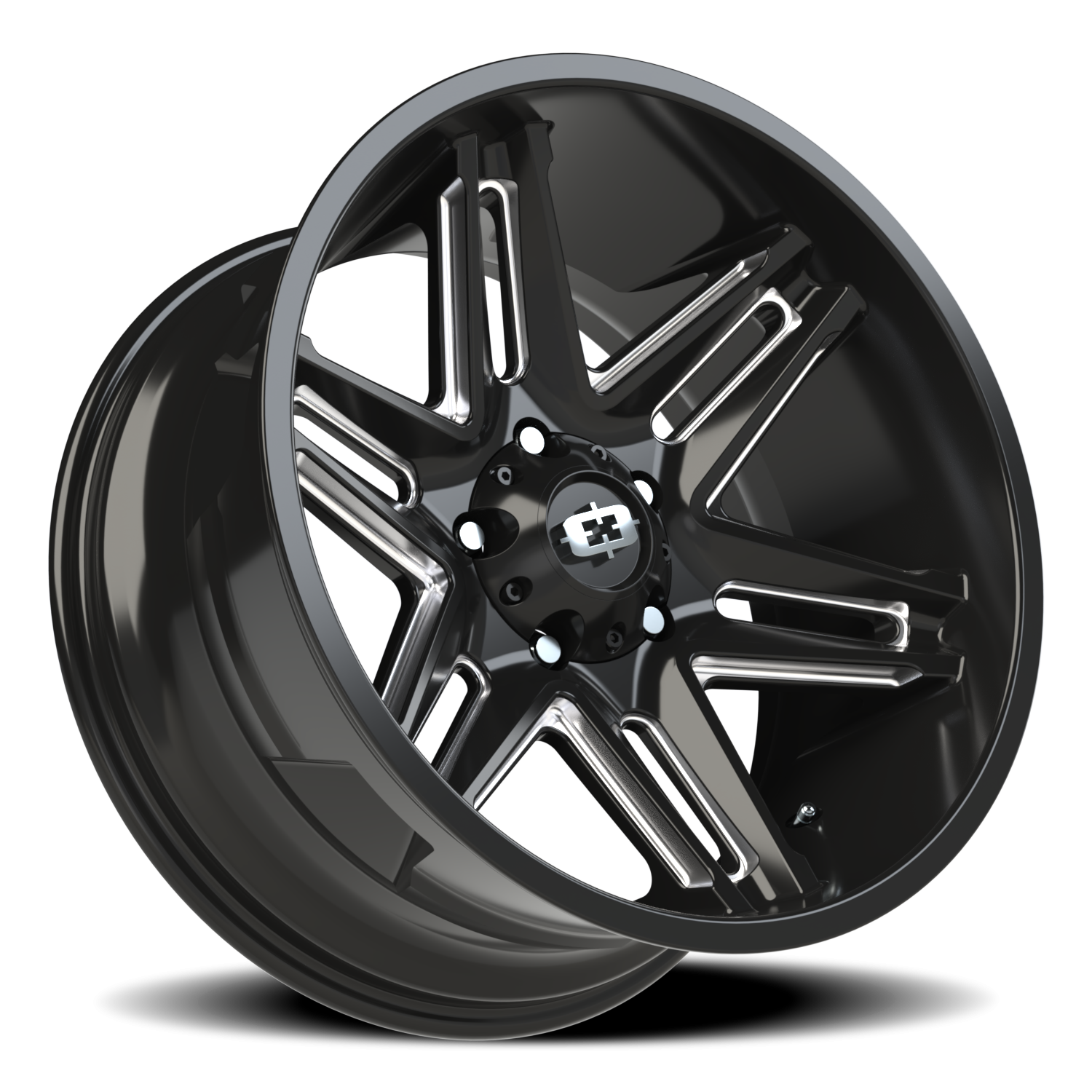 Vision Razor 20X10 Gloss Black Milled Spoke Wheel