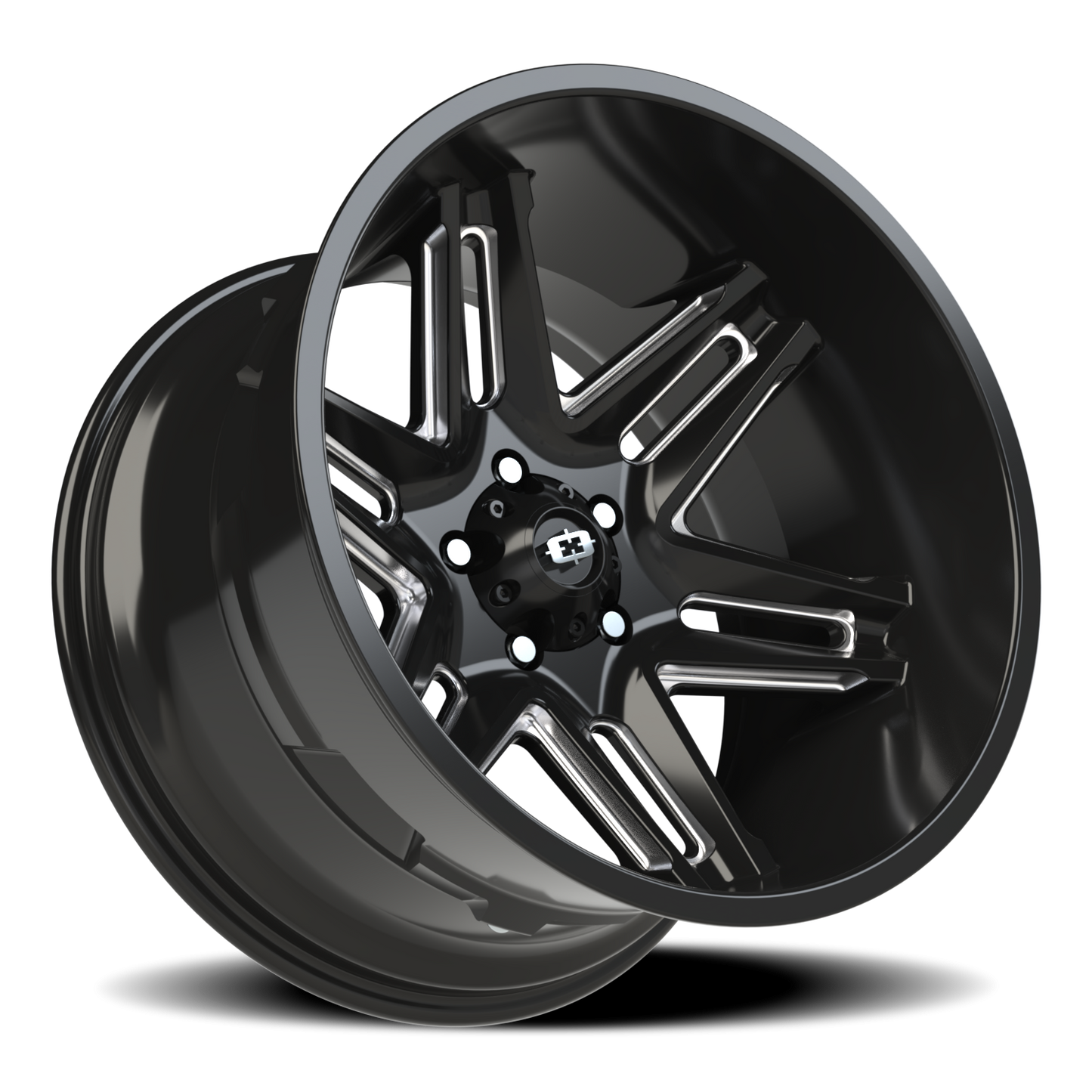 Vision Razor 20X12 Gloss Black Milled Spoke Wheel