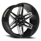 Vision Razor 22X12 Gloss Black Milled Spoke Wheel