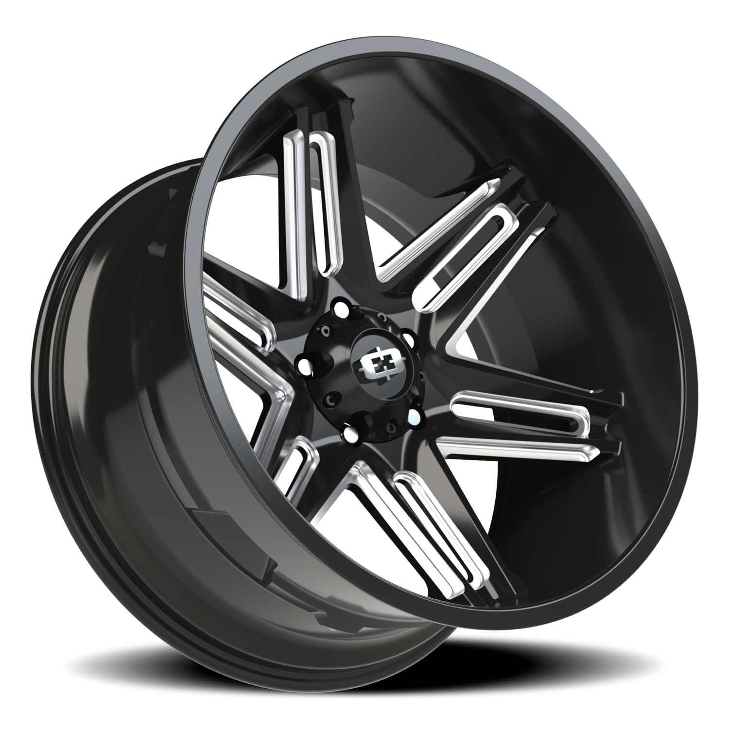 Vision Razor 22X12 Gloss Black Milled Spoke Wheel