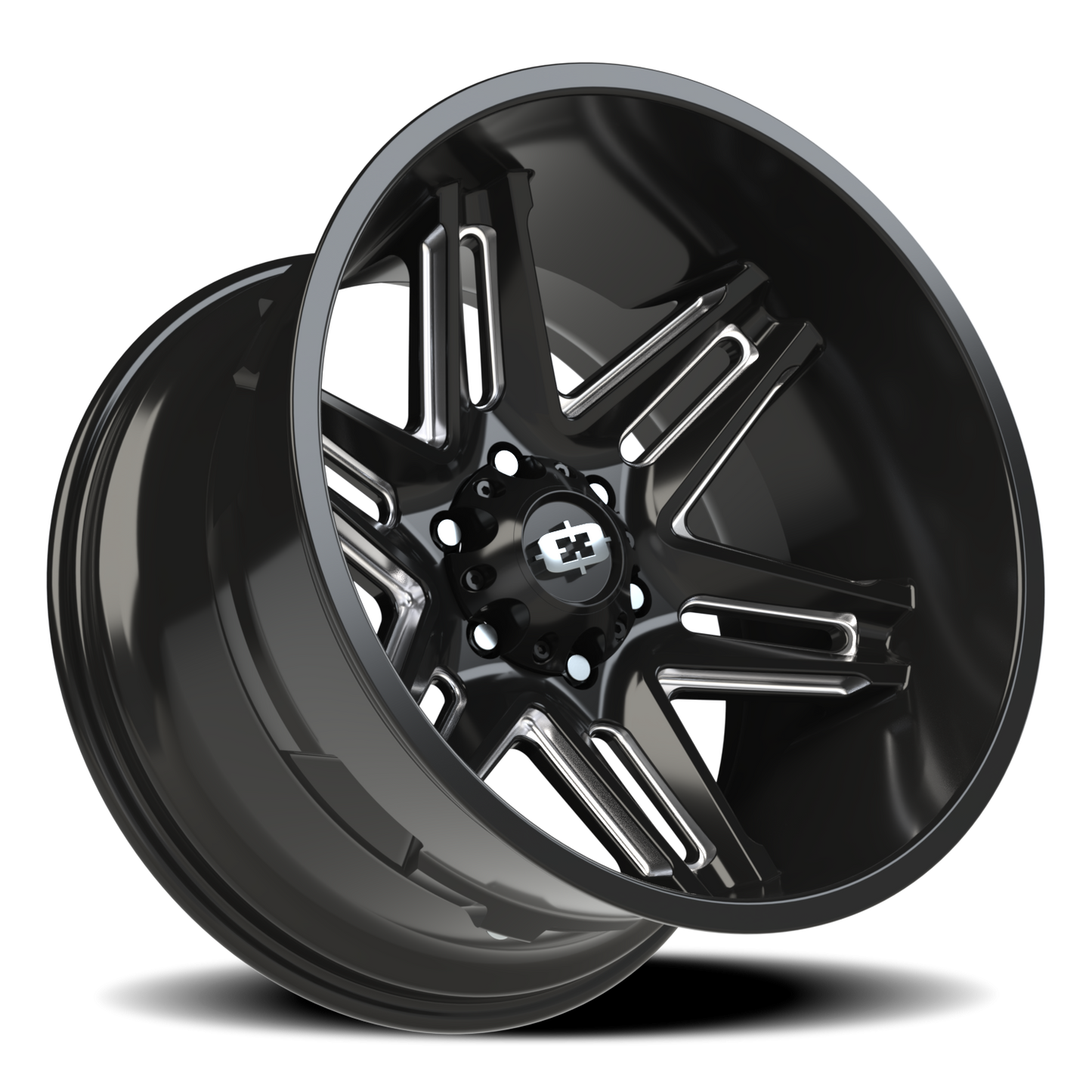 Vision Razor 20X12 Gloss Black Milled Spoke Wheel