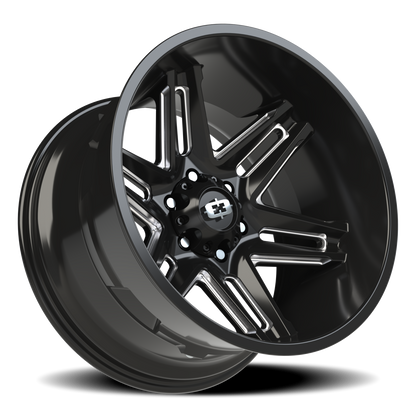 Vision Razor 20X12 Gloss Black Milled Spoke Wheel