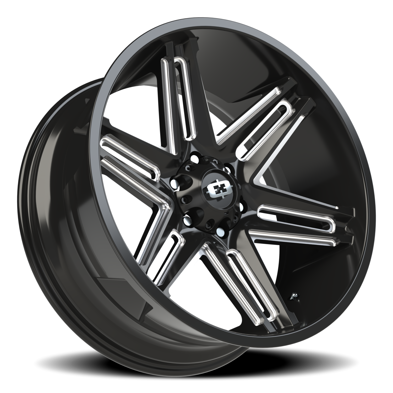 Vision Razor 22X10 Gloss Black Milled Spoke Wheel