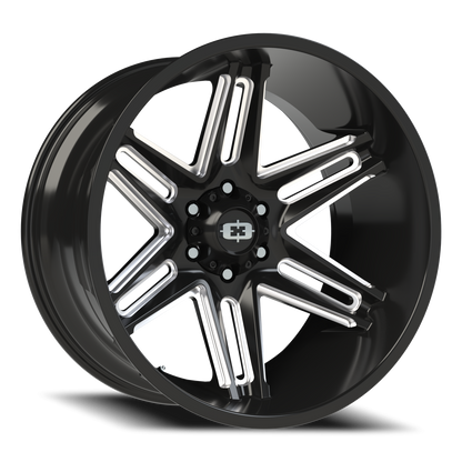 Vision Razor 22X12 Gloss Black Milled Spoke Wheel
