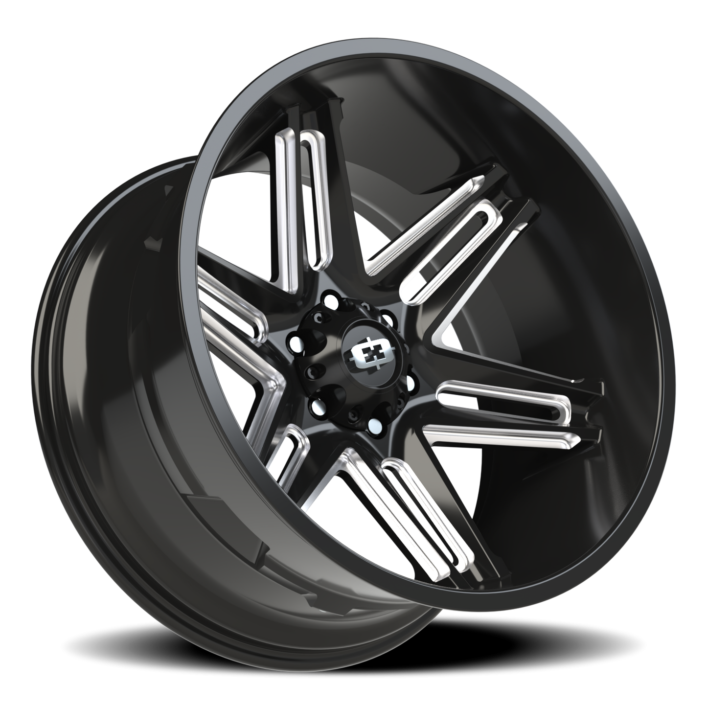 Vision Razor 22X12 Gloss Black Milled Spoke Wheel