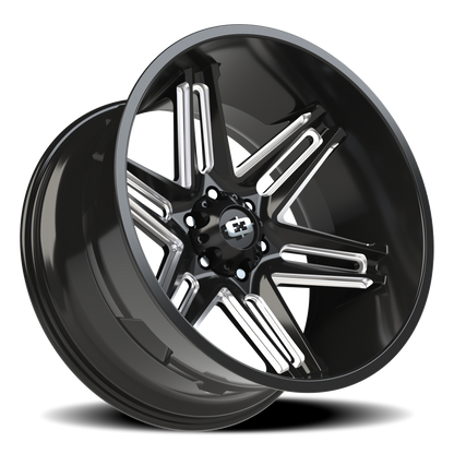 Vision Razor 22X12 Gloss Black Milled Spoke Wheel