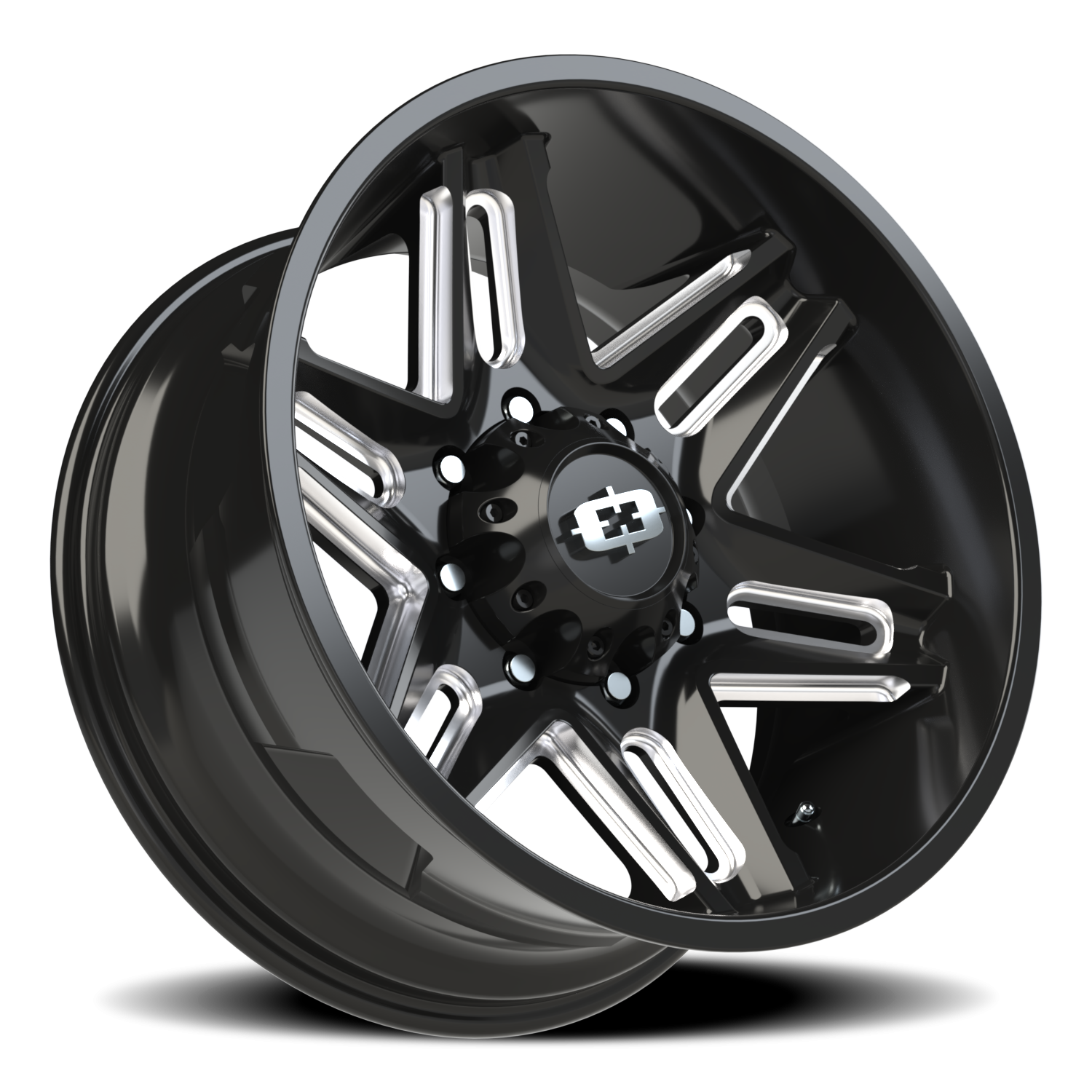 Vision Razor 20X10 Gloss Black Milled Spoke Wheel