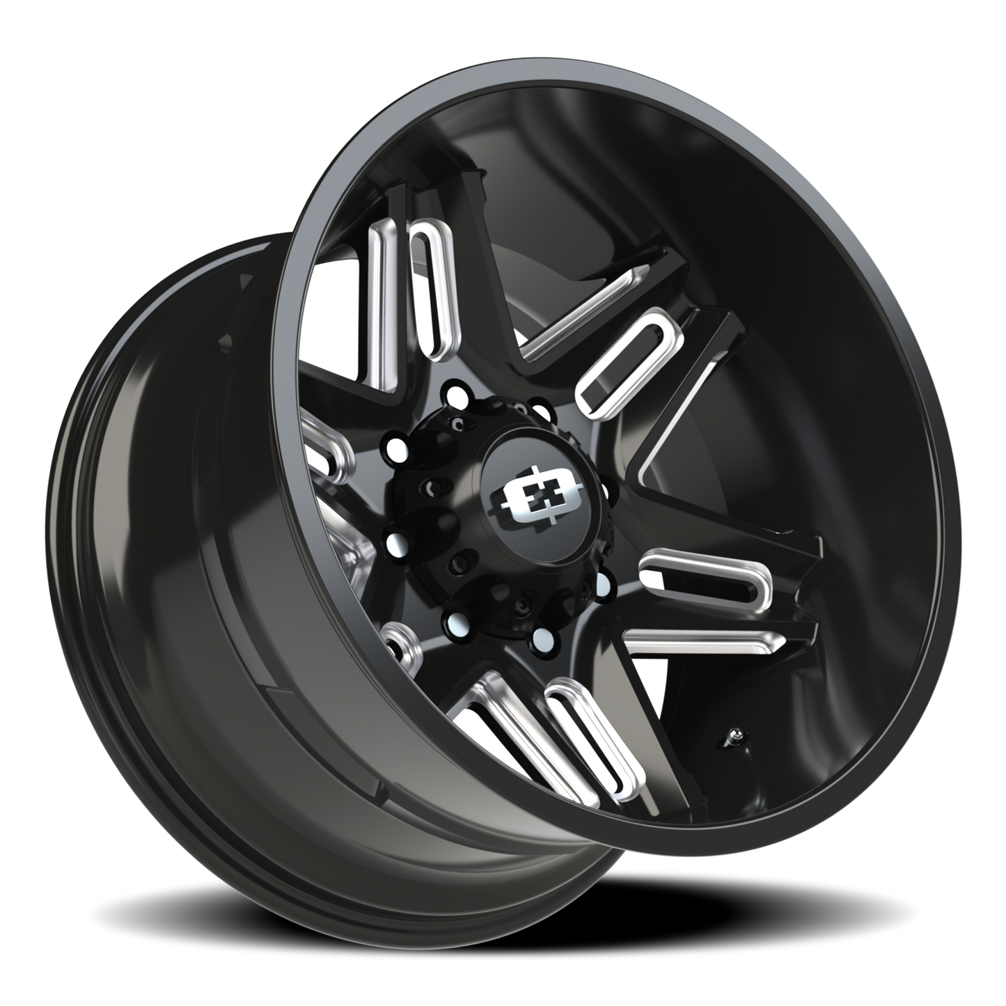 Vision Razor 20X12 Gloss Black Milled Spoke Wheel