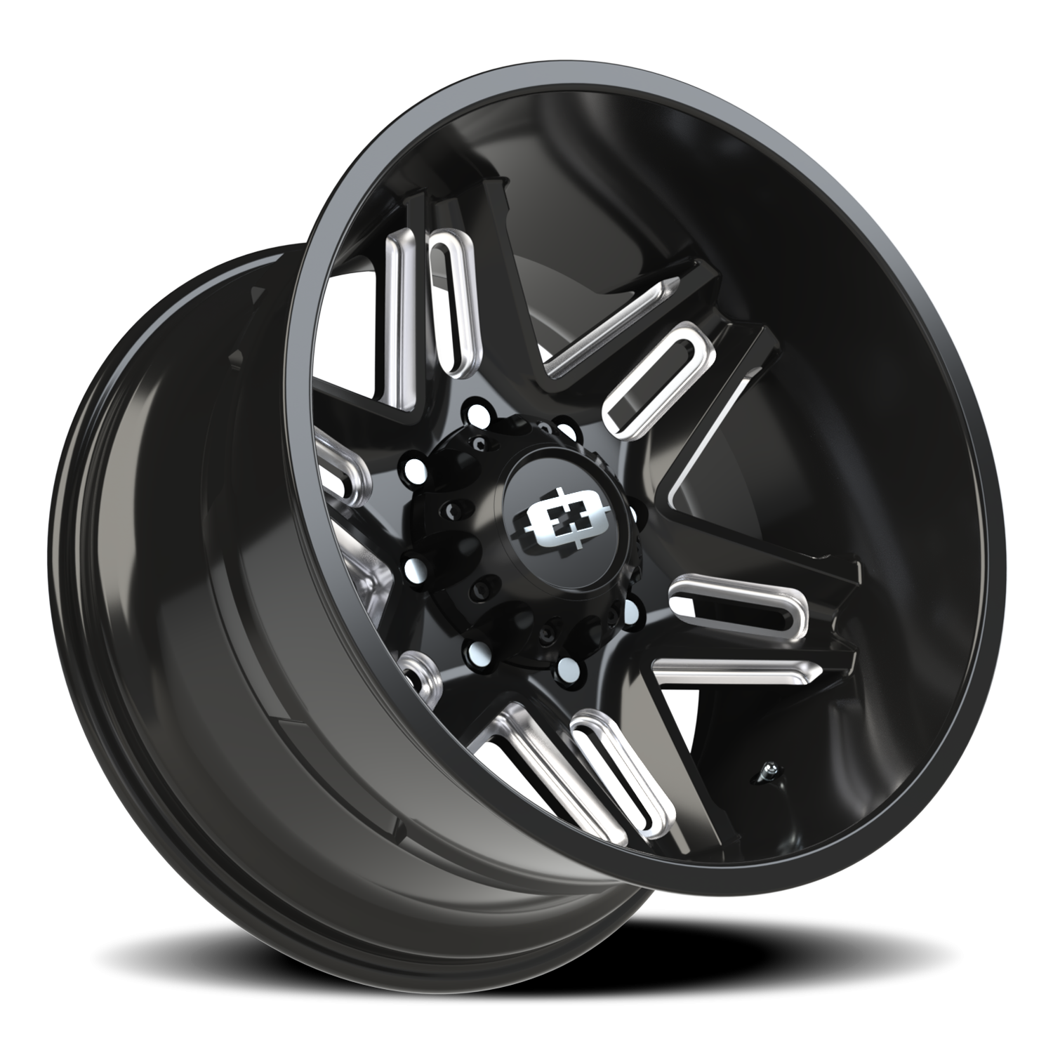 Vision Razor 20X12 Gloss Black Milled Spoke Wheel