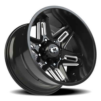 Vision Razor 20X12 Gloss Black Milled Spoke Wheel