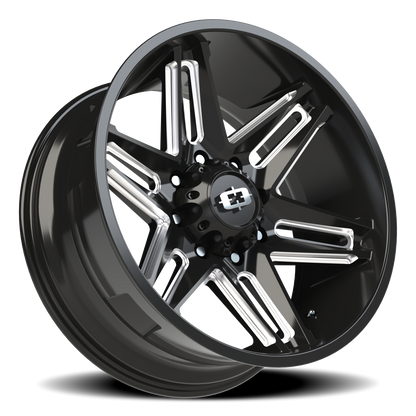 Vision Razor 22X10 Gloss Black Milled Spoke Wheel