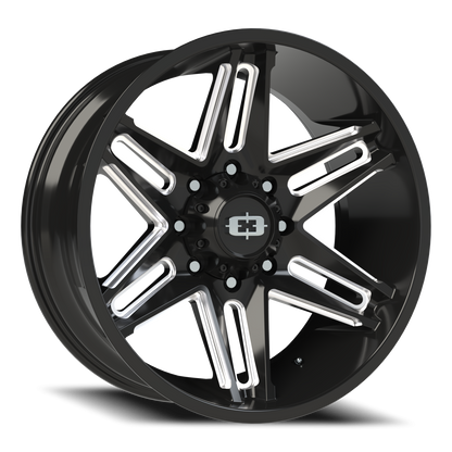 Vision Razor 22X10 Gloss Black Milled Spoke Wheel