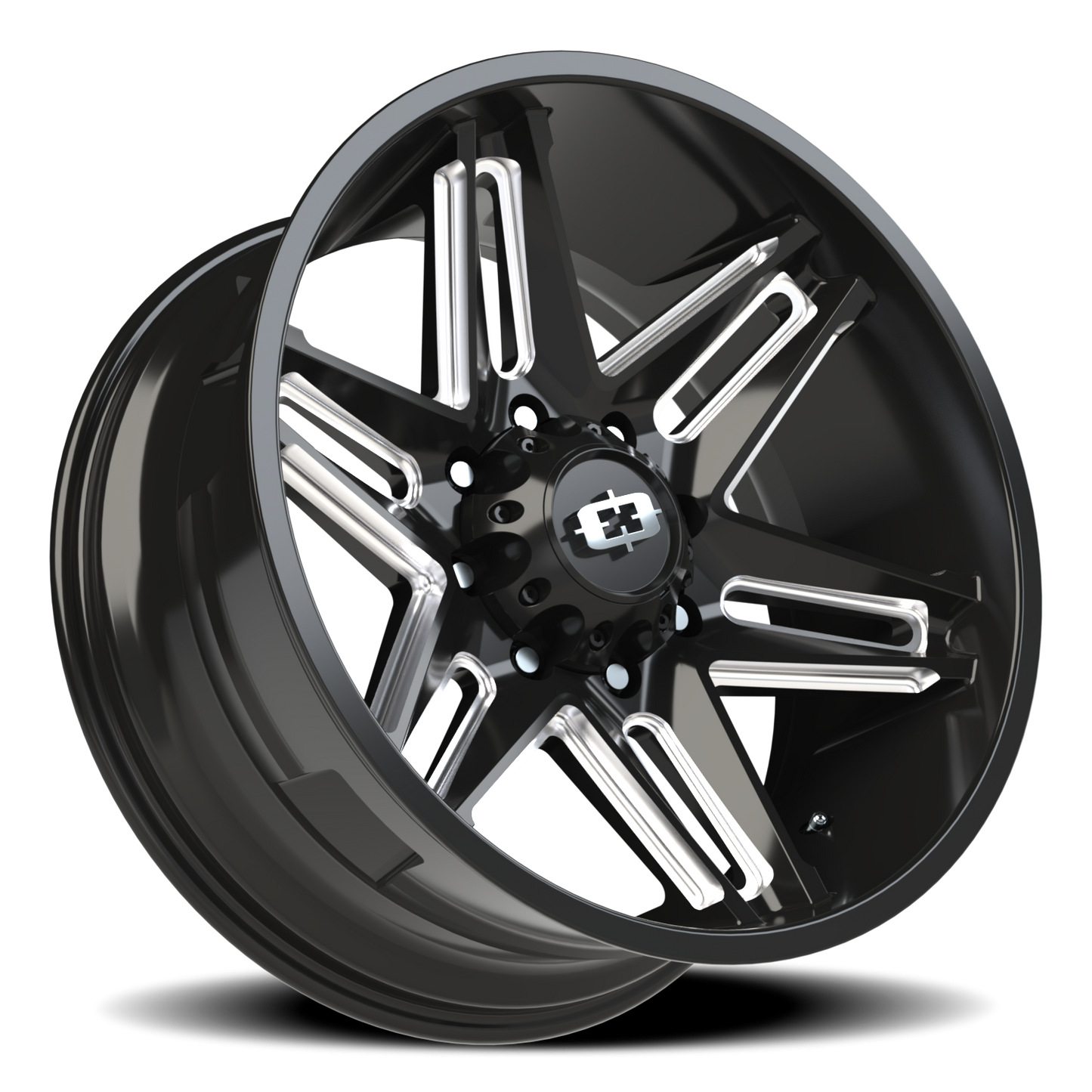 Vision Razor 22X10 Gloss Black Milled Spoke Wheel