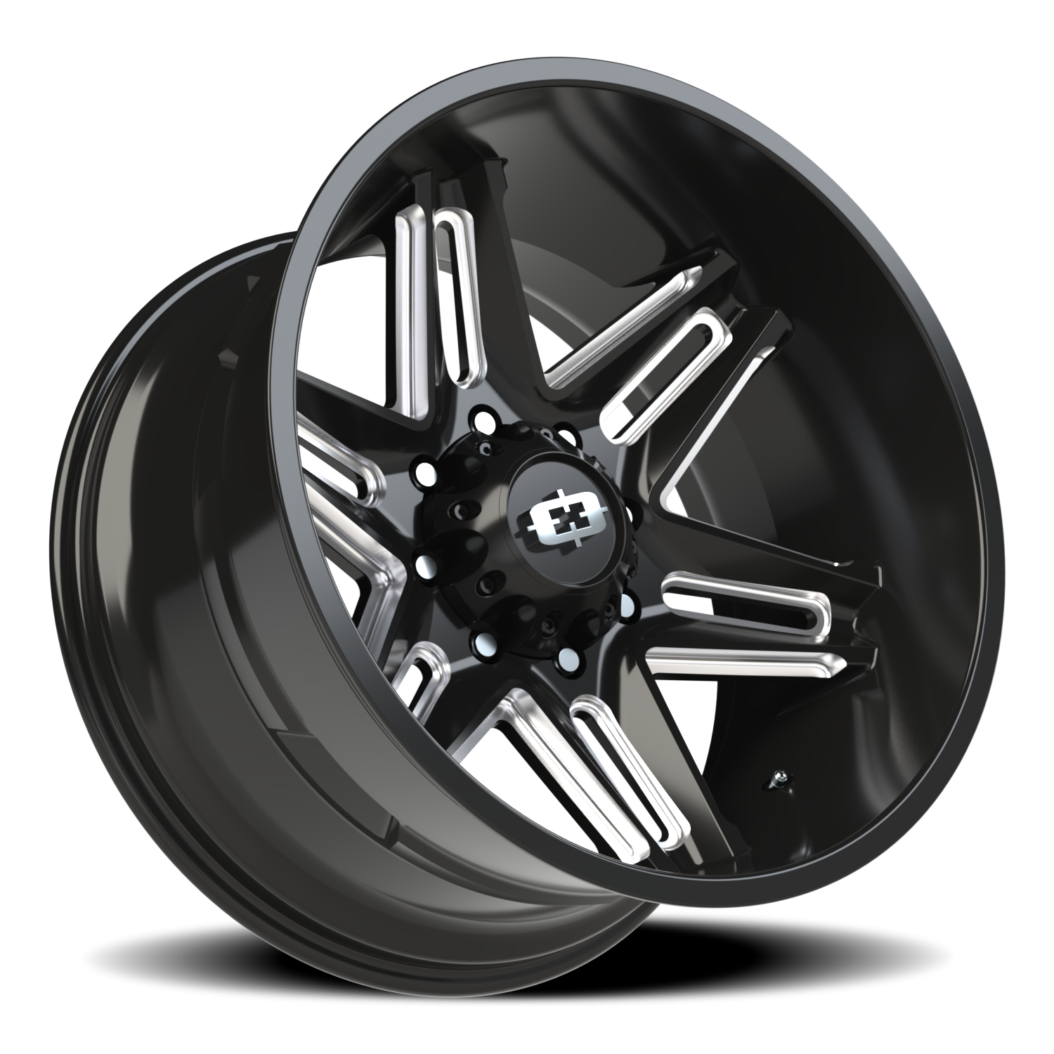 Vision Razor 22X12 Gloss Black Milled Spoke Wheel