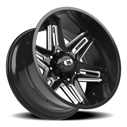 Vision Razor 22X12 Gloss Black Milled Spoke Wheel