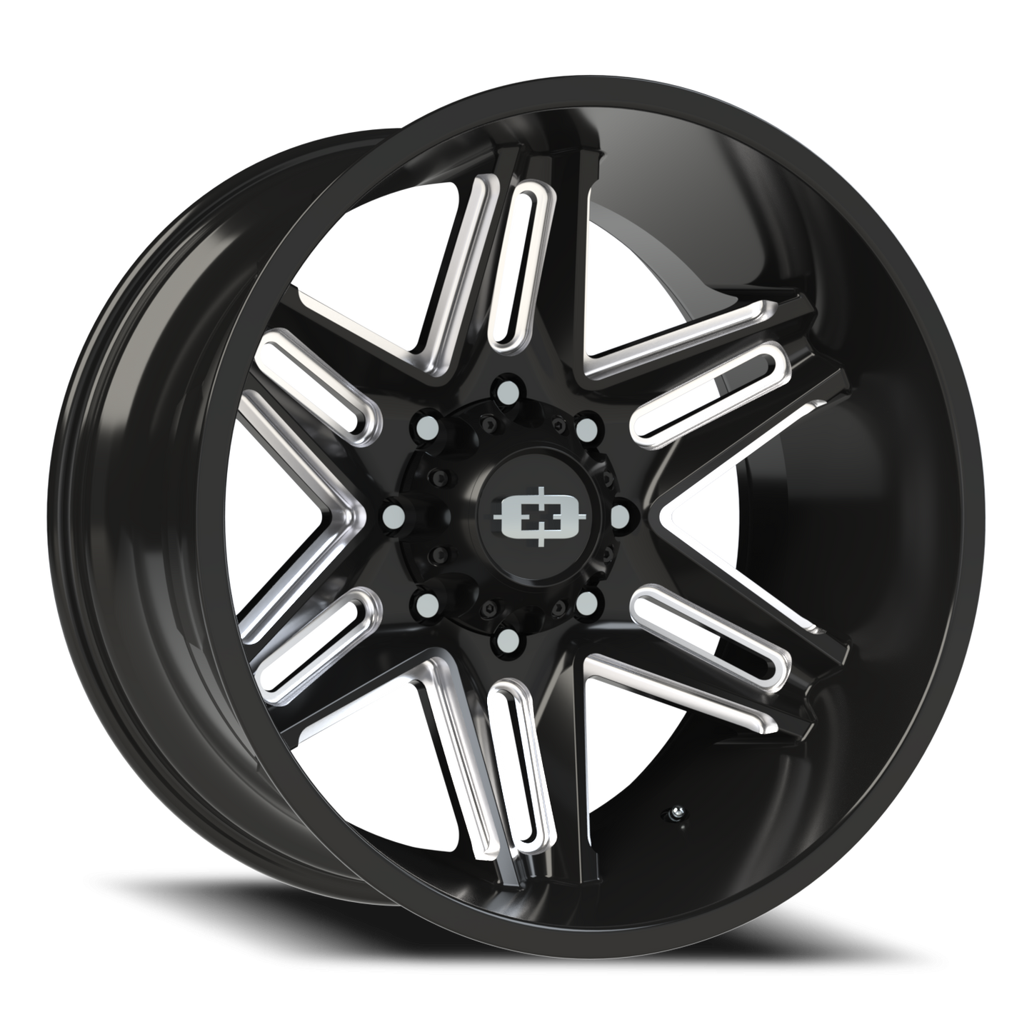 Vision Razor 22X12 Gloss Black Milled Spoke Wheel