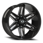 Vision Razor 24X12 Gloss Black Milled Spoke Wheel