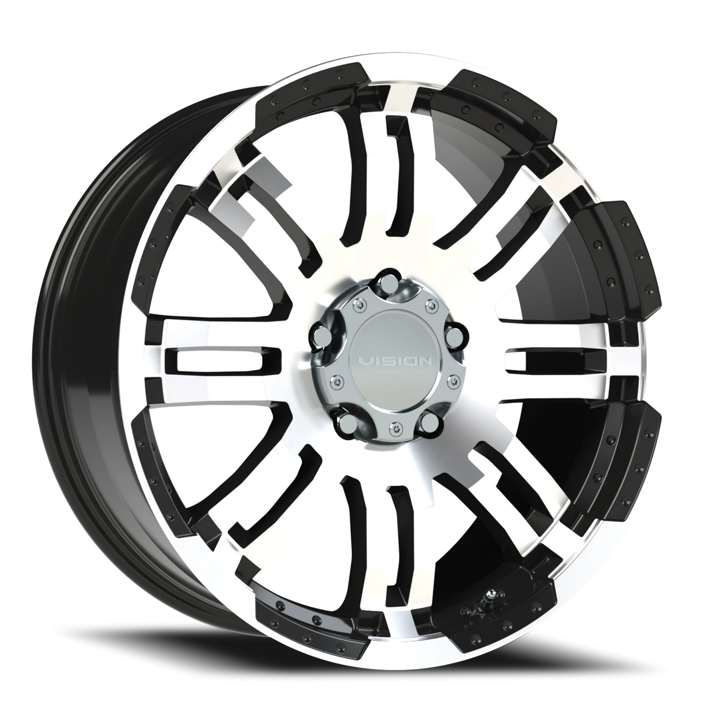 Vision Vw 20X9 Gloss Black Machined Face Wheel