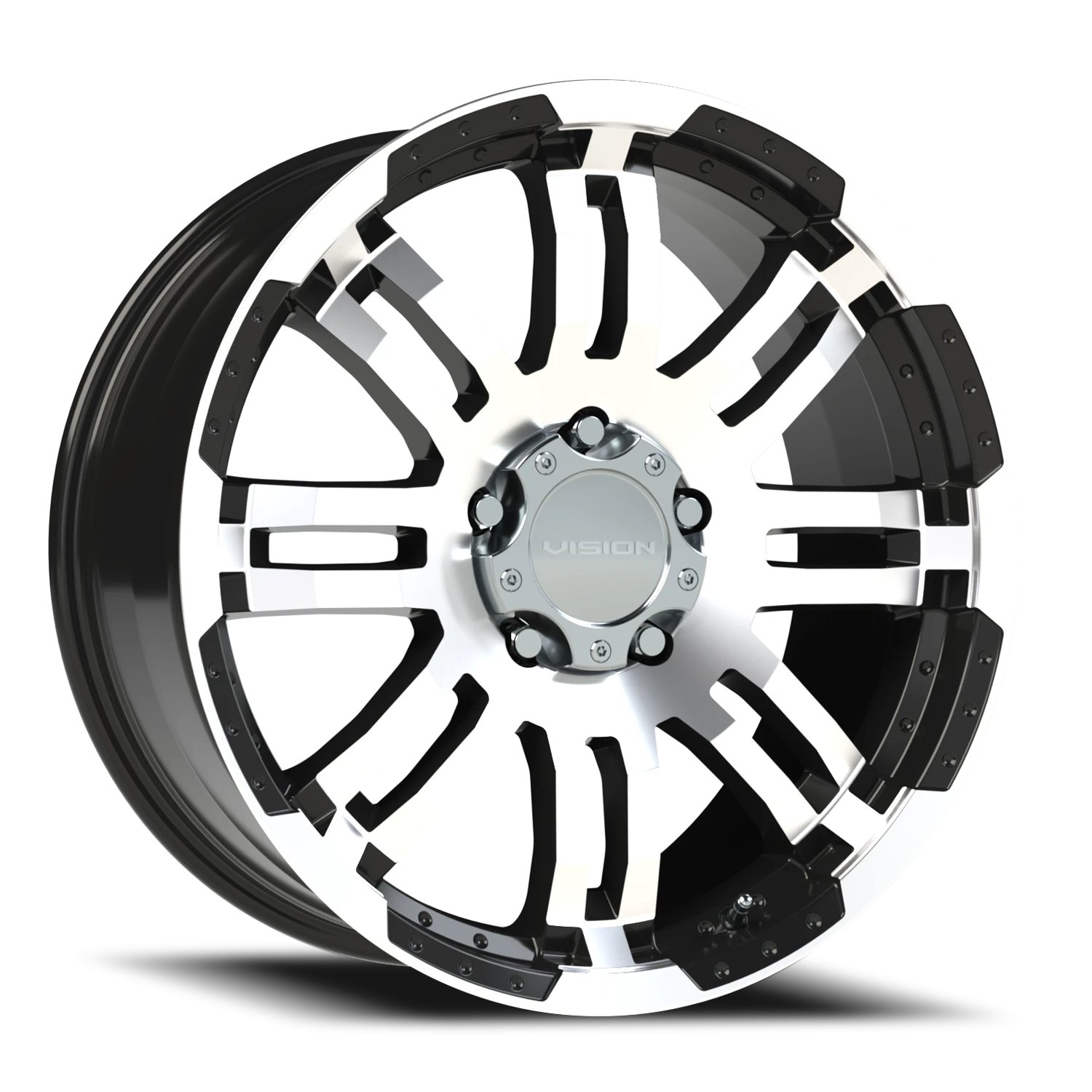 Vision Vw 20X9 Gloss Black Machined Face Wheel