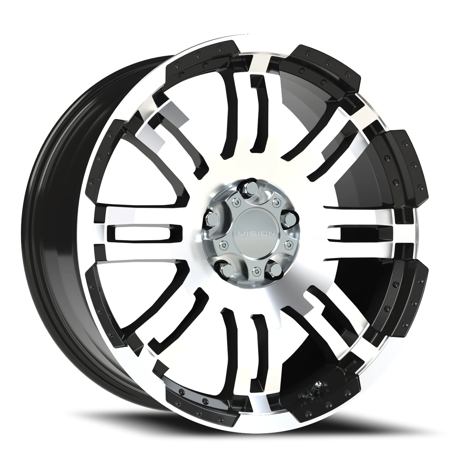 Vision Vw 20X9 Gloss Black Machined Face Wheel