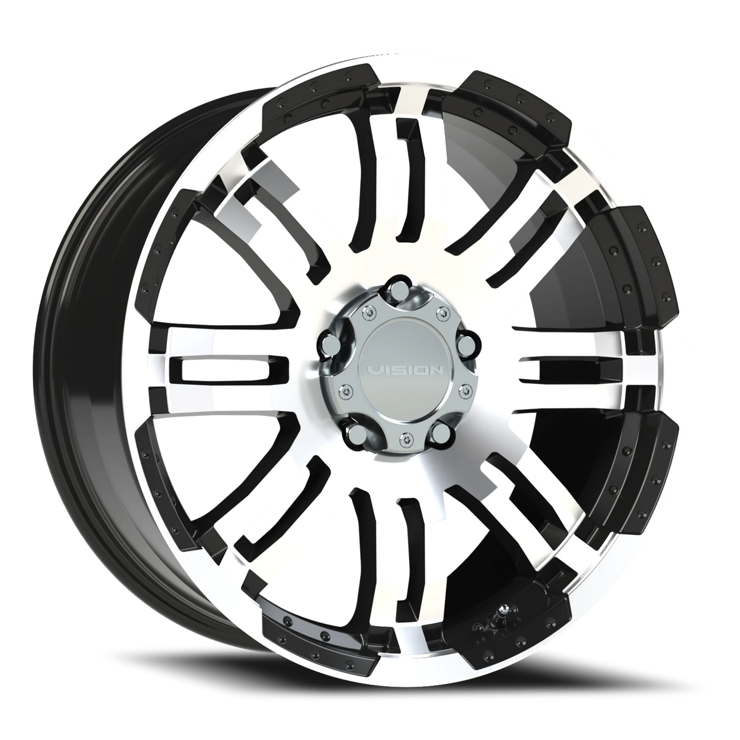 Vision Vw 20X9 Gloss Black Machined Face Wheel