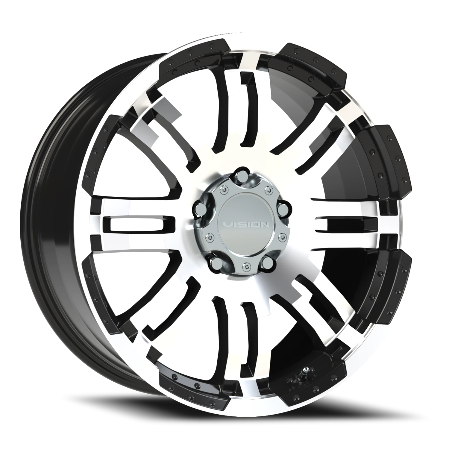 Vision Vw 20X9 Gloss Black Machined Face Wheel