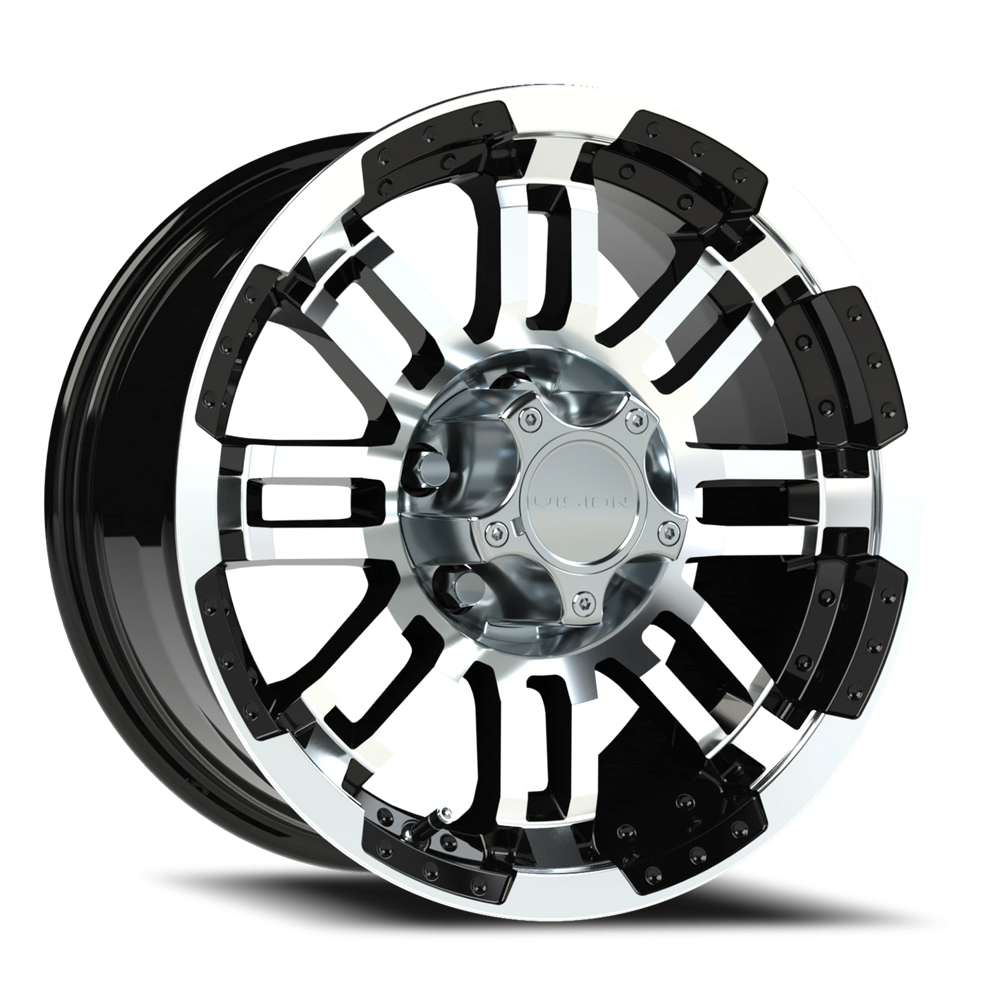 Vision Vw 16X8 Gloss Black Machined Face Wheel