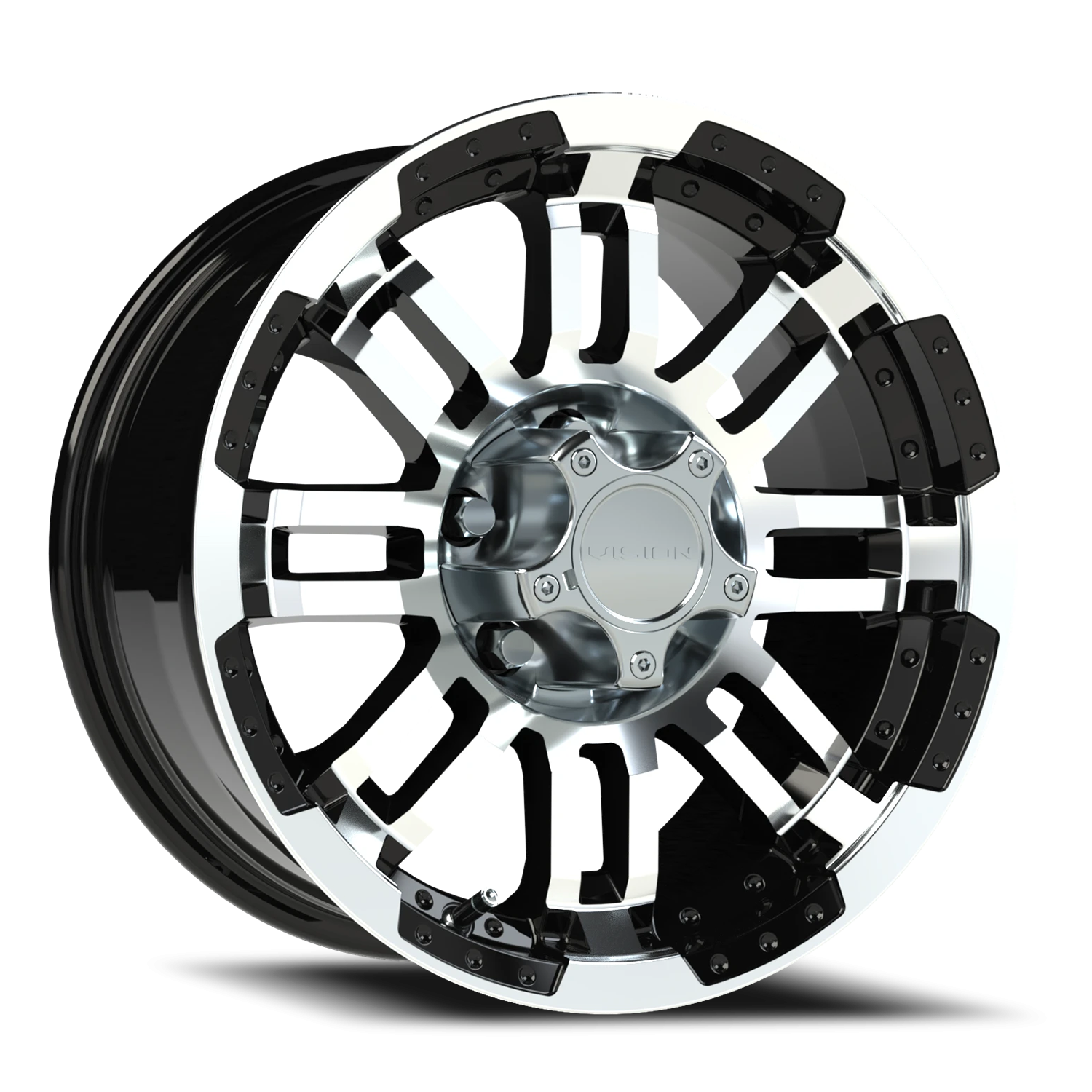 Vision Vw 16X8 Gloss Black Machined Face Wheel