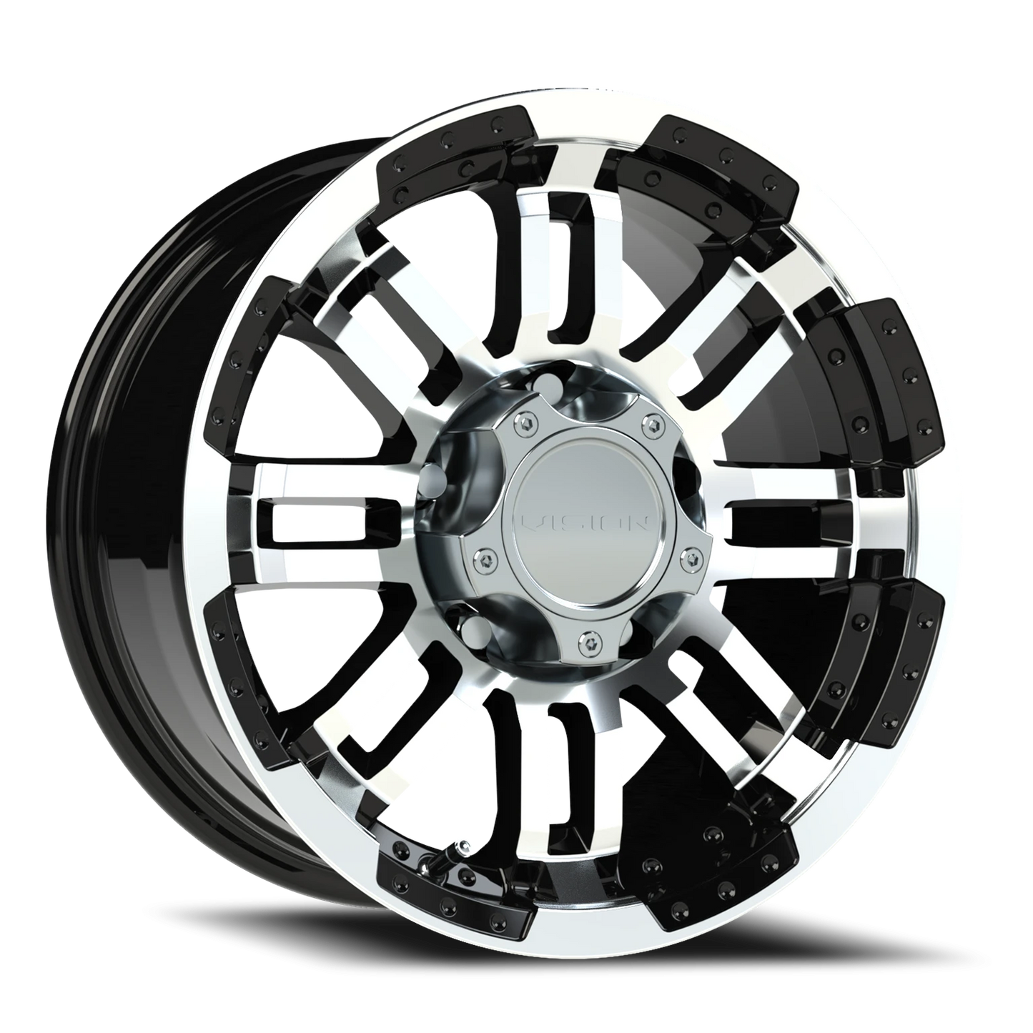 Vision Vw 16X8 Gloss Black Machined Face Wheel