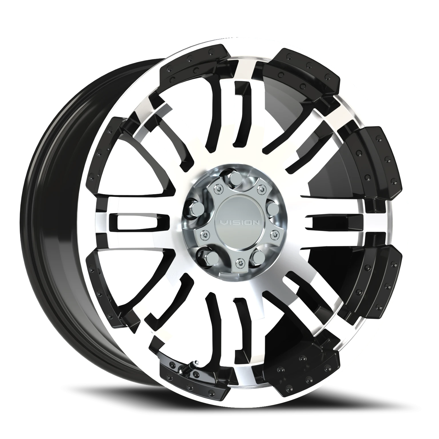 Vision Vw 17X8.5 Gloss Black Machined Face Wheel